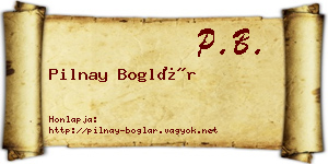 Pilnay Boglár névjegykártya